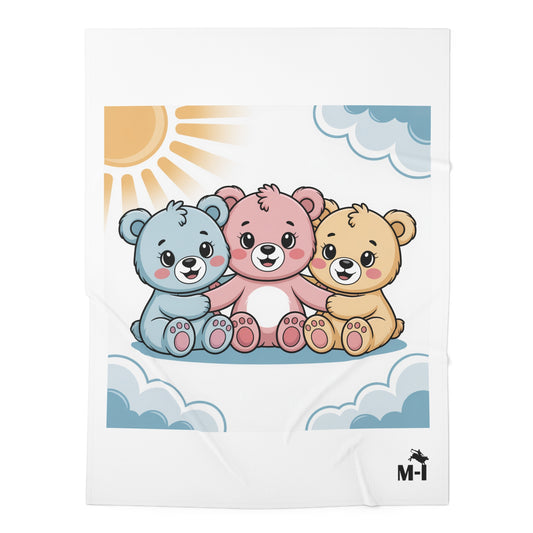 Cuddly Bear Baby Swaddle Blanket
