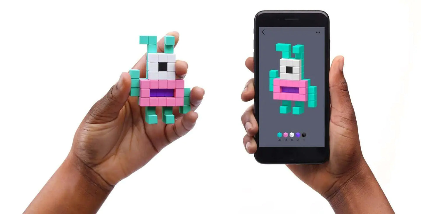 PIXIO Mini Safari 137 Magnetic Blocks in 6 Colors