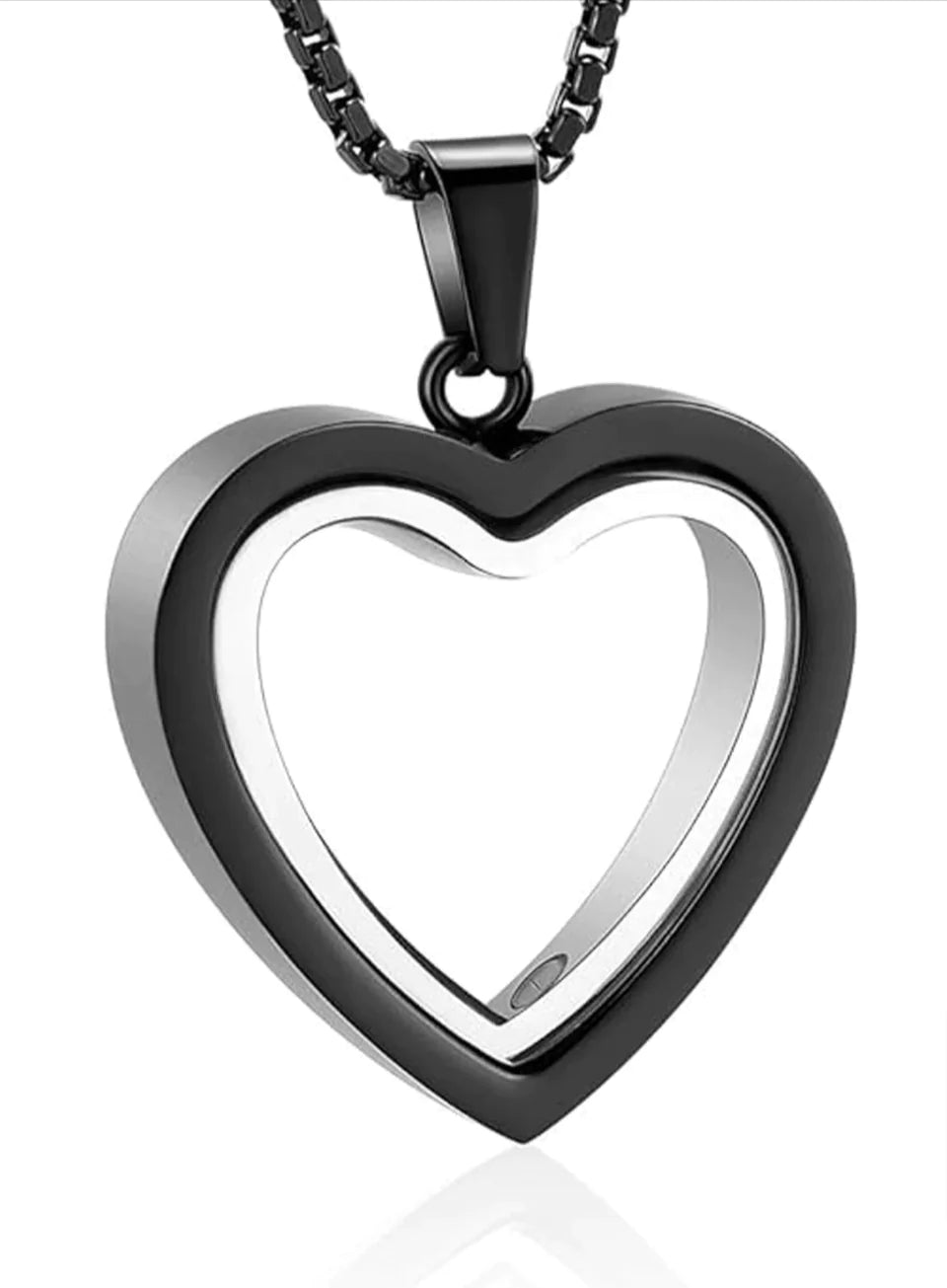Heartfelt Remembrance: Stainless Steel Heart-Shaped Pendant