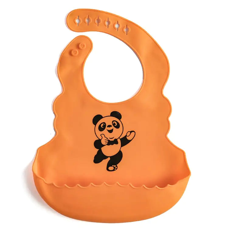 Silicone Baby Mealtime Bib with Catch Pocket