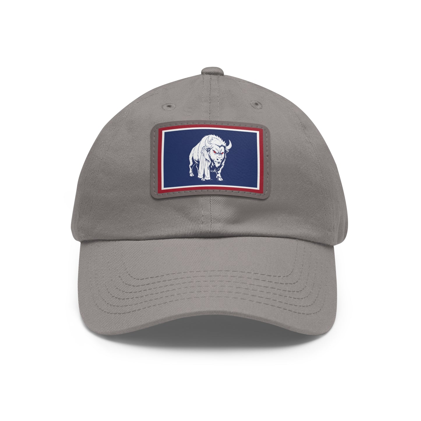 Dad Hat — Leather Patch ‘Watch out for the Buffalo’