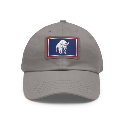 Dad Hat — Leather Patch ‘Watch out for the Buffalo’