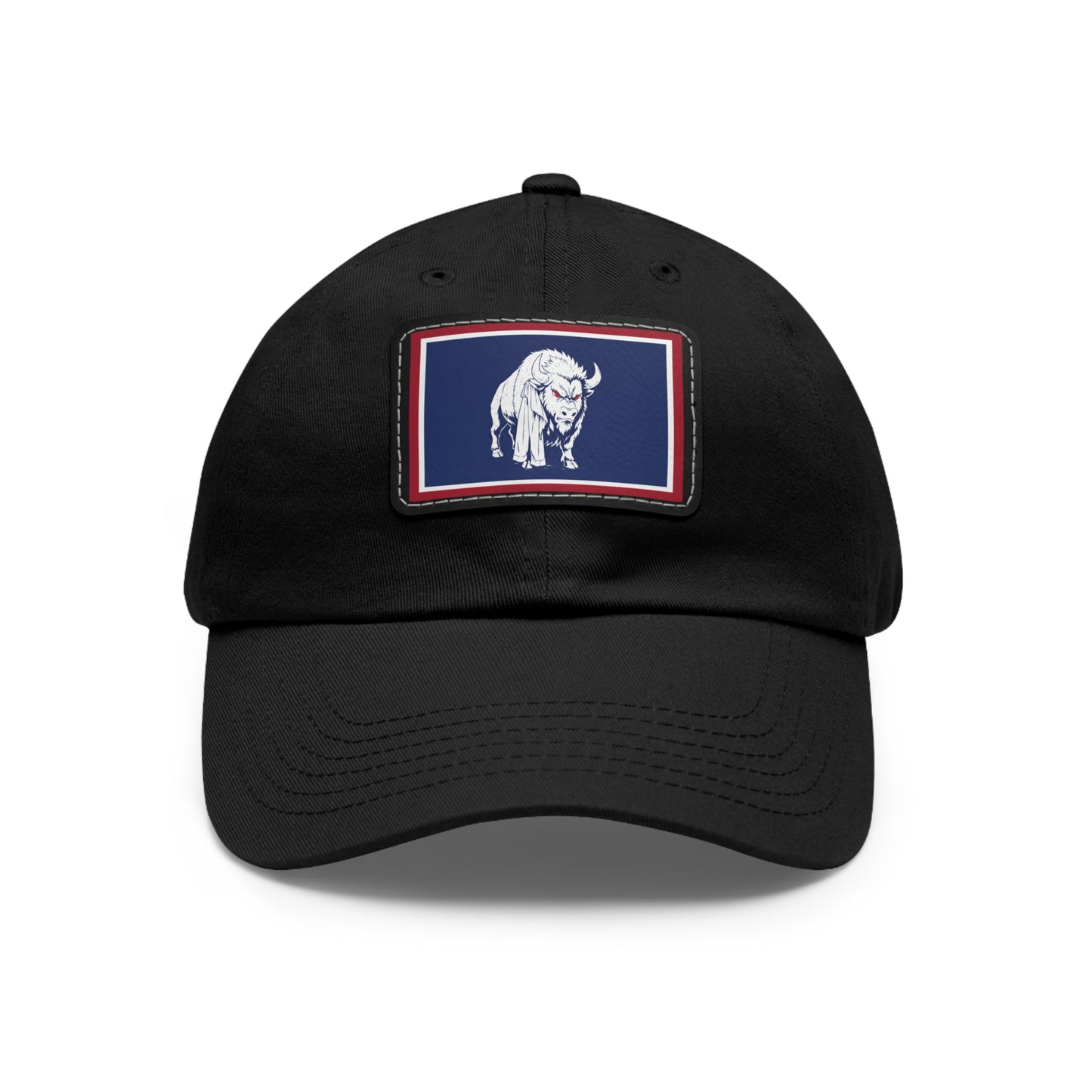 Dad Hat — Leather Patch ‘Watch out for the Buffalo’