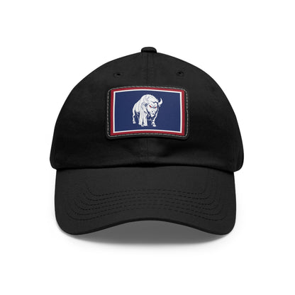 Dad Hat — Leather Patch ‘Watch out for the Buffalo’
