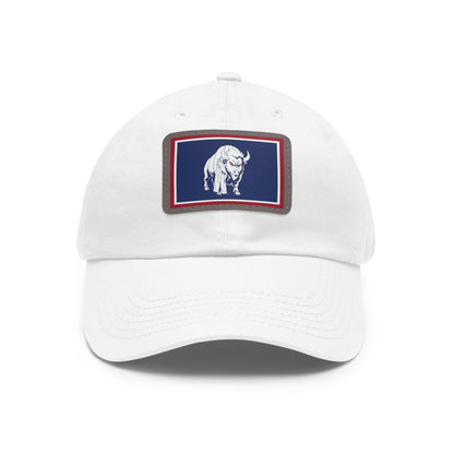 Dad Hat — Leather Patch ‘Watch out for the Buffalo’