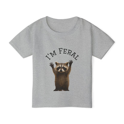 Feral Raccoon Toddler T-Shirt, Playful Kids Shirt, Funny Toddler Apparel, Animal Lover Gift, Cute Feral Design Tee