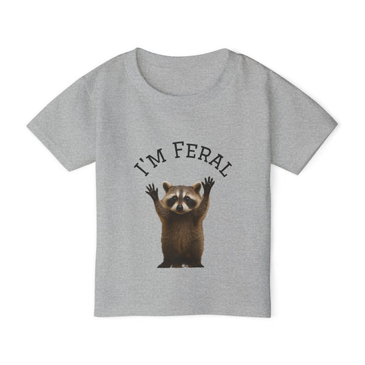 Feral Raccoon Toddler T-Shirt, Playful Kids Shirt, Funny Toddler Apparel, Animal Lover Gift, Cute Feral Design Tee