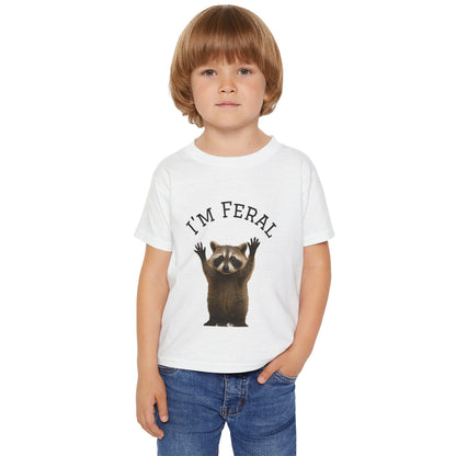 Feral Raccoon Toddler T-Shirt, Playful Kids Shirt, Funny Toddler Apparel, Animal Lover Gift, Cute Feral Design Tee