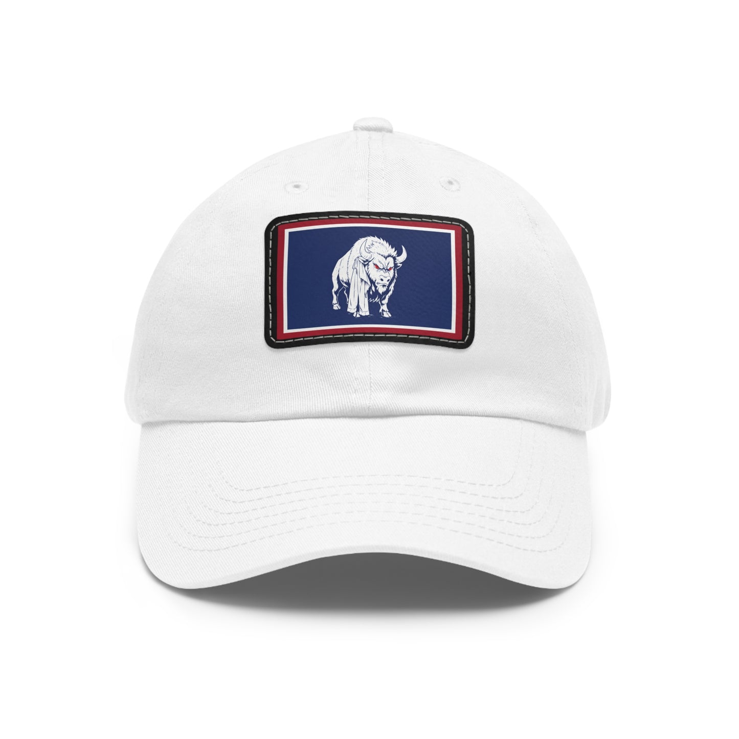 Dad Hat — Leather Patch ‘Watch out for the Buffalo’