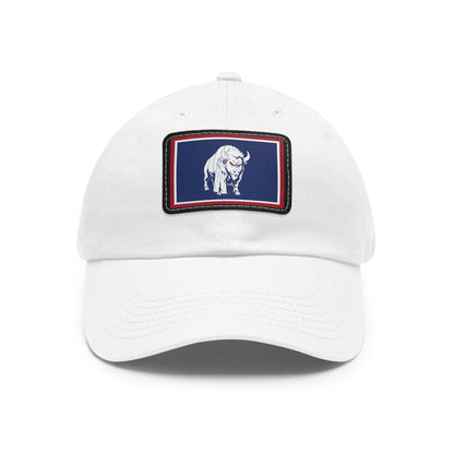 Dad Hat — Leather Patch ‘Watch out for the Buffalo’