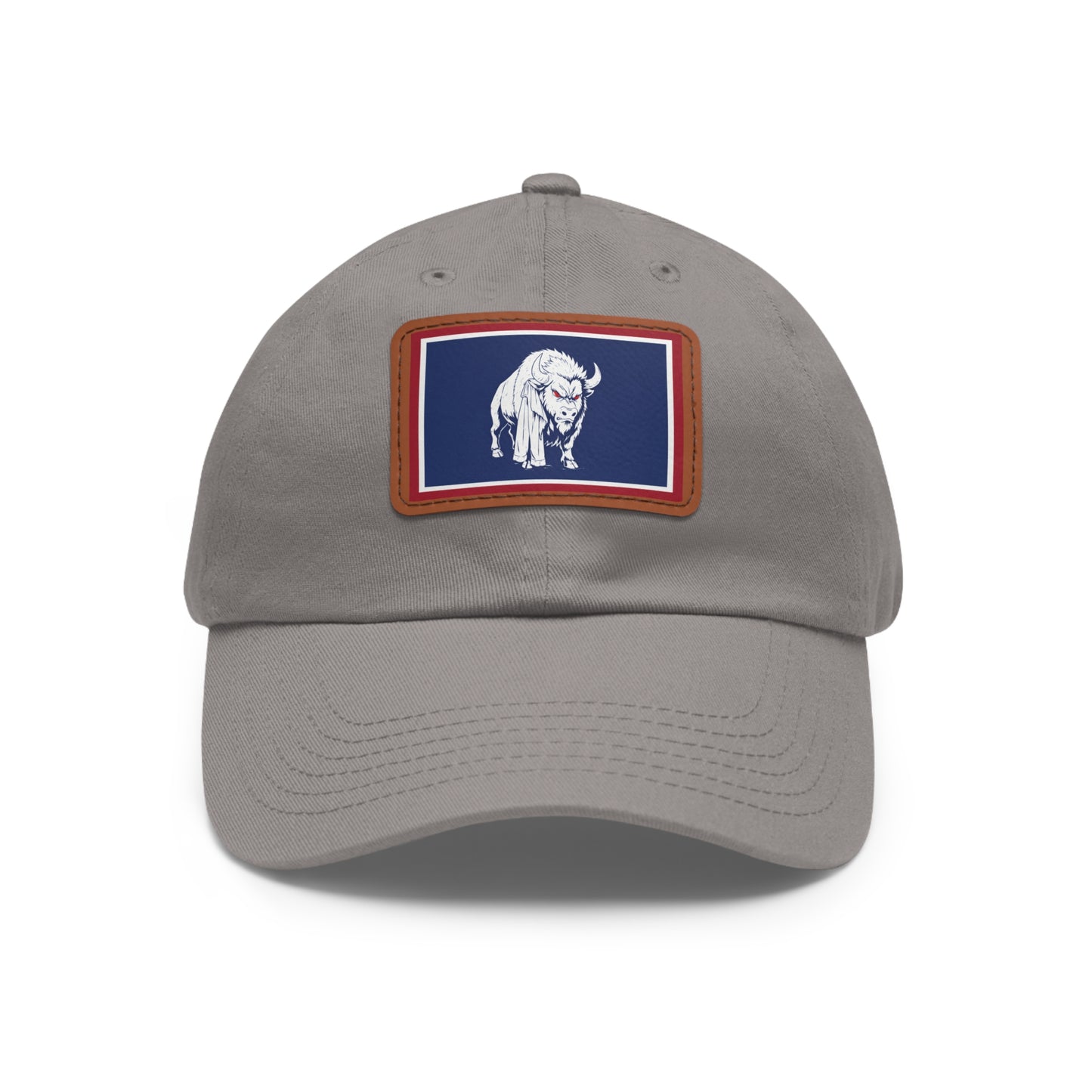 Dad Hat — Leather Patch ‘Watch out for the Buffalo’