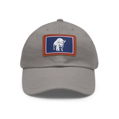 Dad Hat — Leather Patch ‘Watch out for the Buffalo’