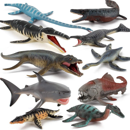 Fantarea 10 PCS Marine Dinosaur Figurines Playset