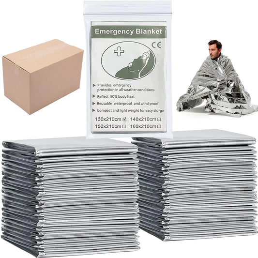 MIXIAO Thermal Survival Blankets 50-Pack
