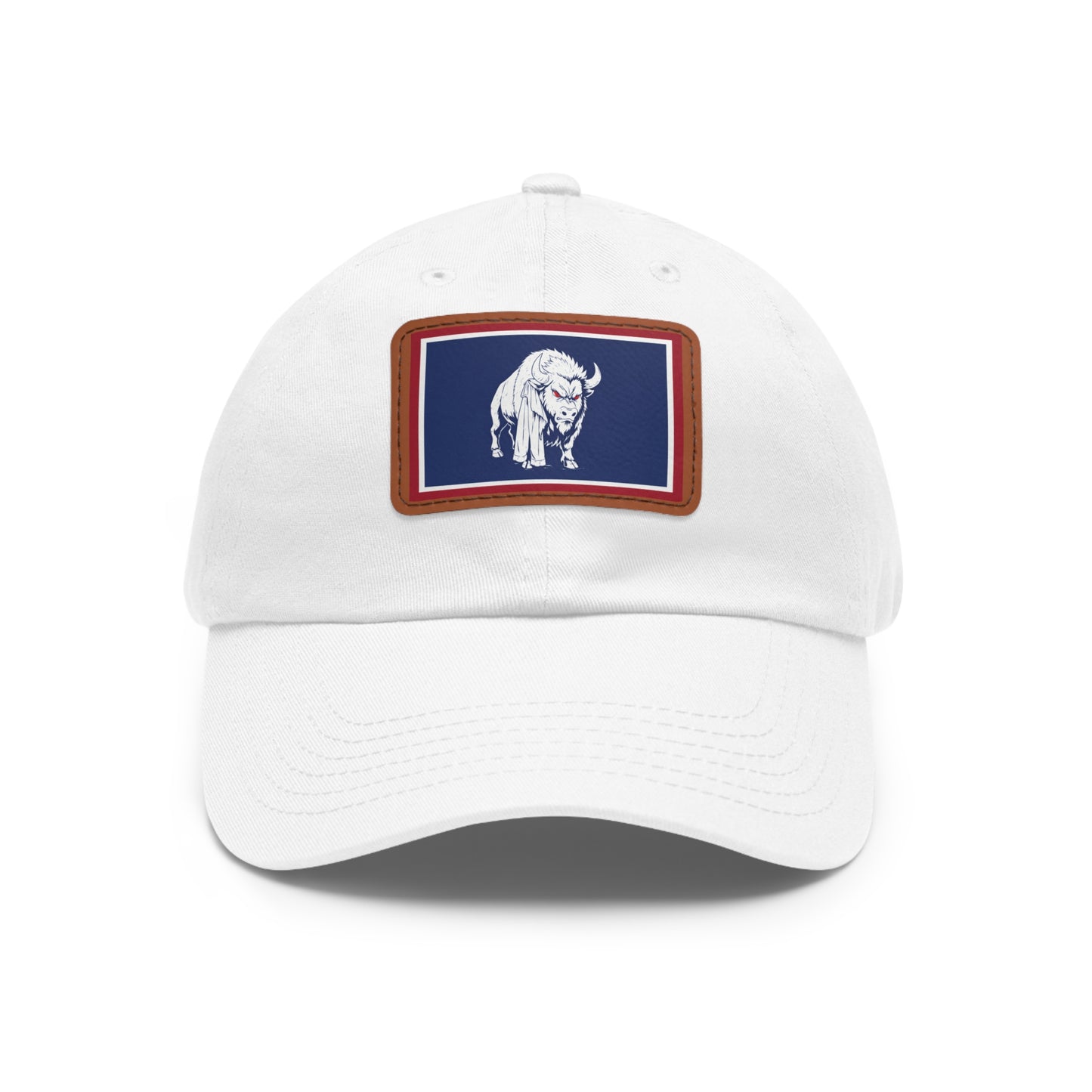 Dad Hat — Leather Patch ‘Watch out for the Buffalo’