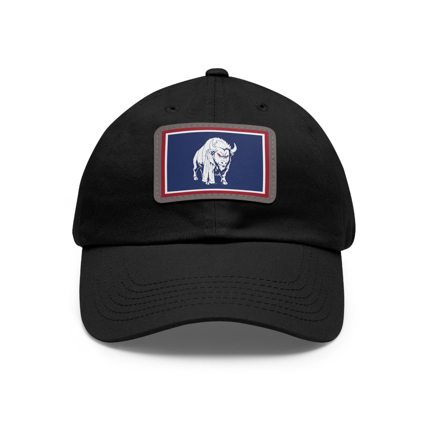 Dad Hat — Leather Patch ‘Watch out for the Buffalo’