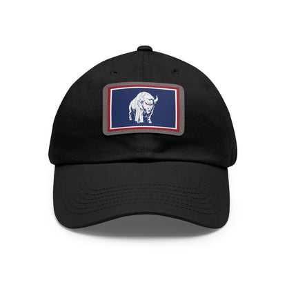 Dad Hat — Leather Patch ‘Watch out for the Buffalo’