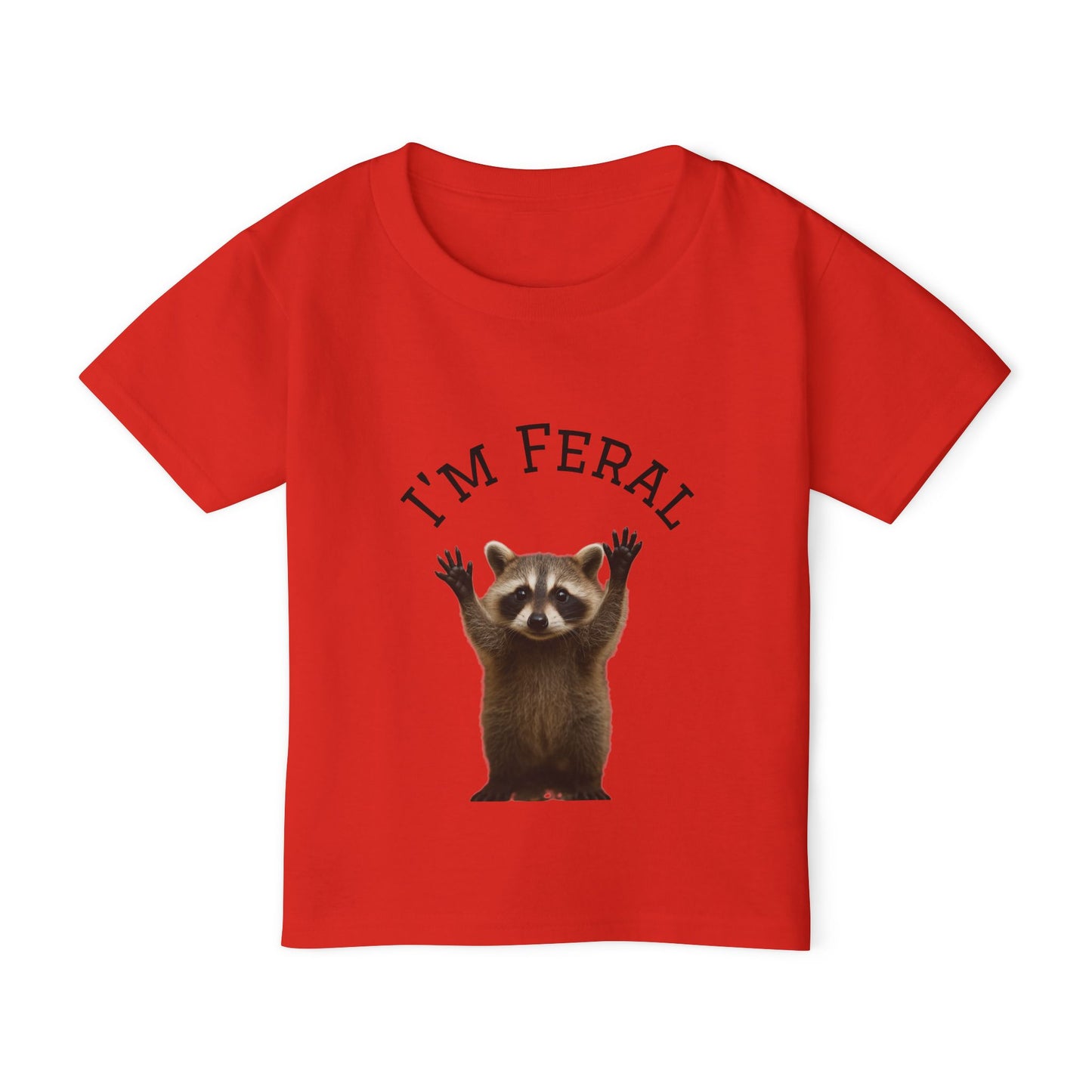 Feral Raccoon Toddler T-Shirt, Playful Kids Shirt, Funny Toddler Apparel, Animal Lover Gift, Cute Feral Design Tee