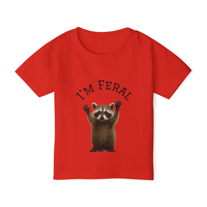 Feral Raccoon Toddler T-Shirt, Playful Kids Shirt, Funny Toddler Apparel, Animal Lover Gift, Cute Feral Design Tee