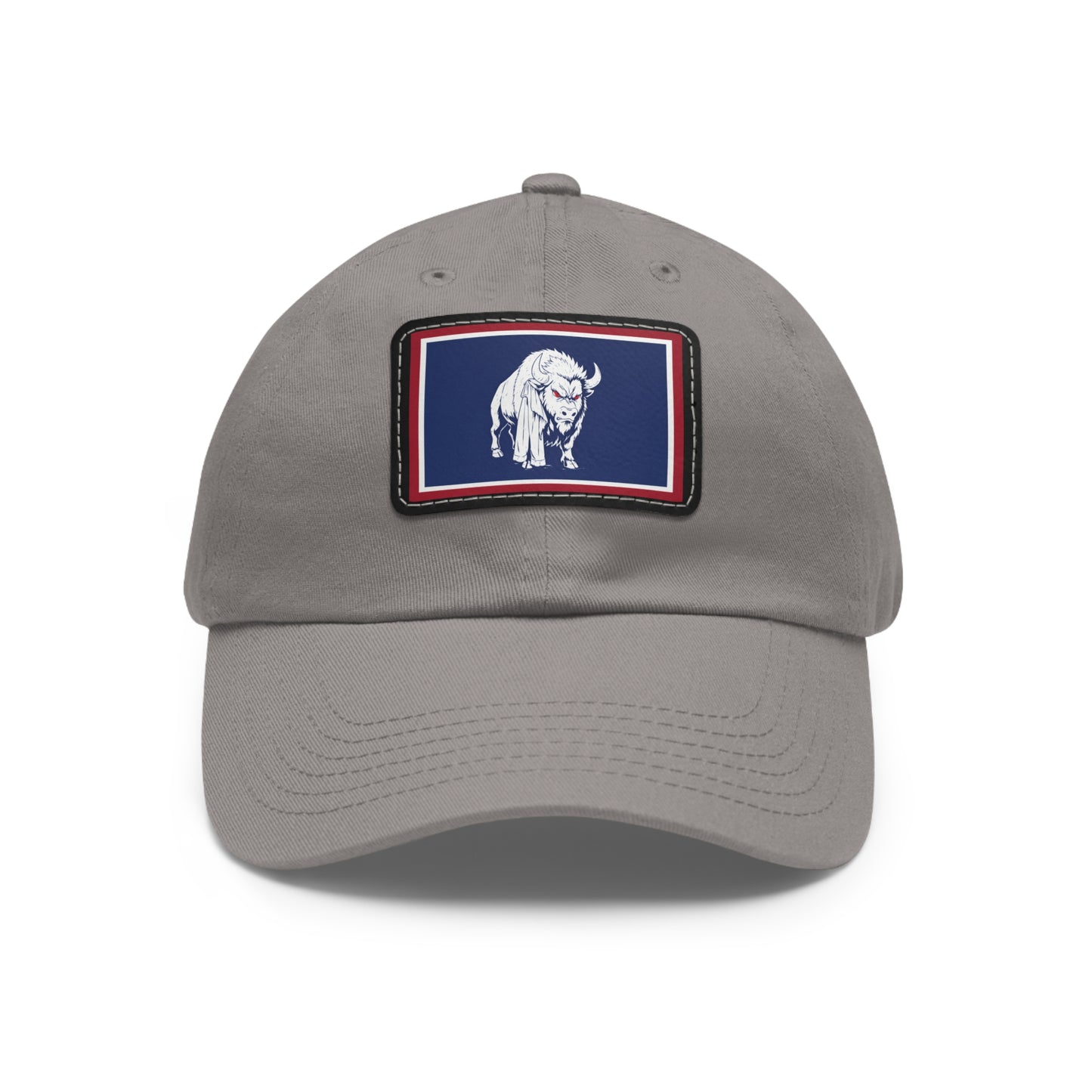 Dad Hat — Leather Patch ‘Watch out for the Buffalo’