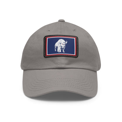 Dad Hat — Leather Patch ‘Watch out for the Buffalo’