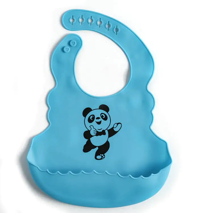 Silicone Baby Mealtime Bib with Catch Pocket