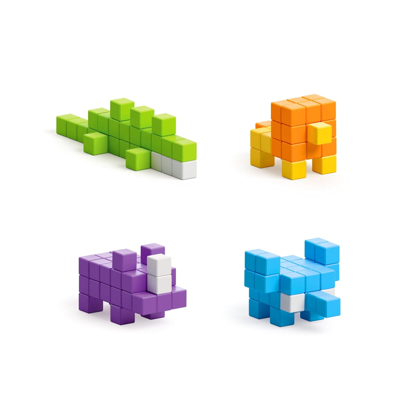 PIXIO Mini Safari 137 Magnetic Blocks in 6 Colors